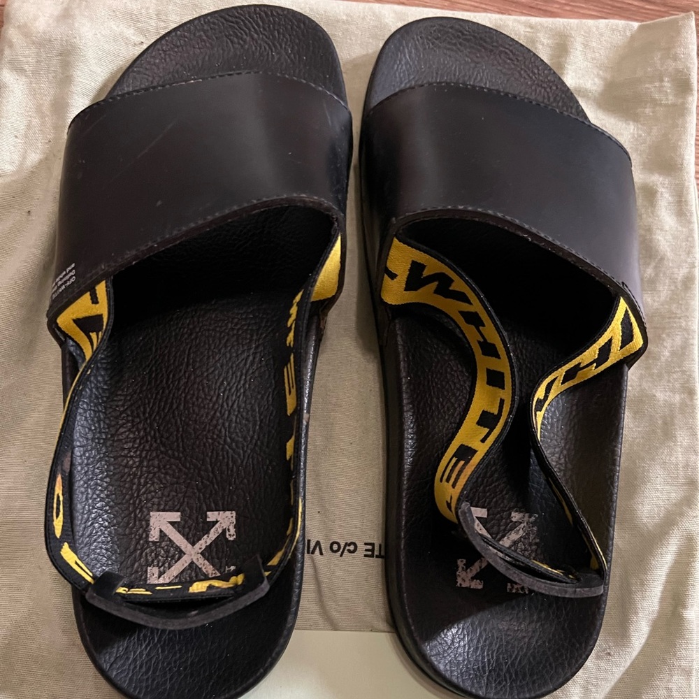 Off white sandals with straps sz 9